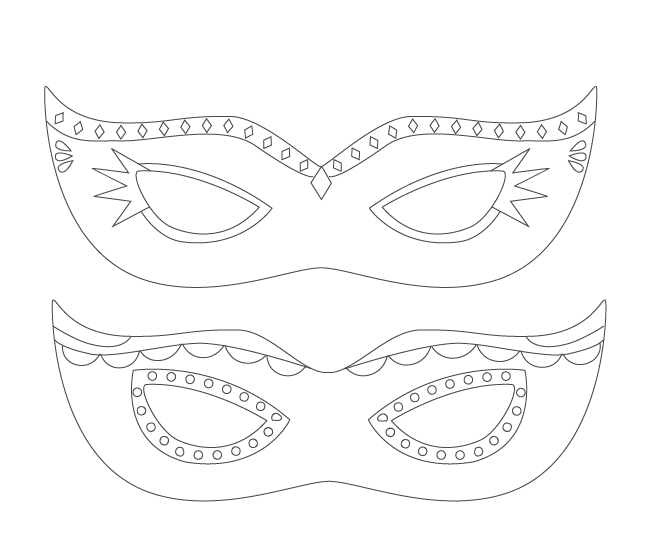 mardi gras masks template